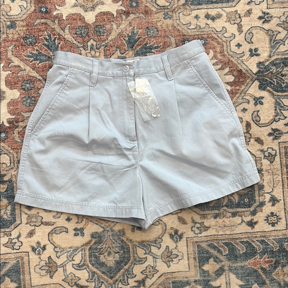 LOFT 8 Women's High Waist Light Blue Gray Shorts - Picture 2 of 9